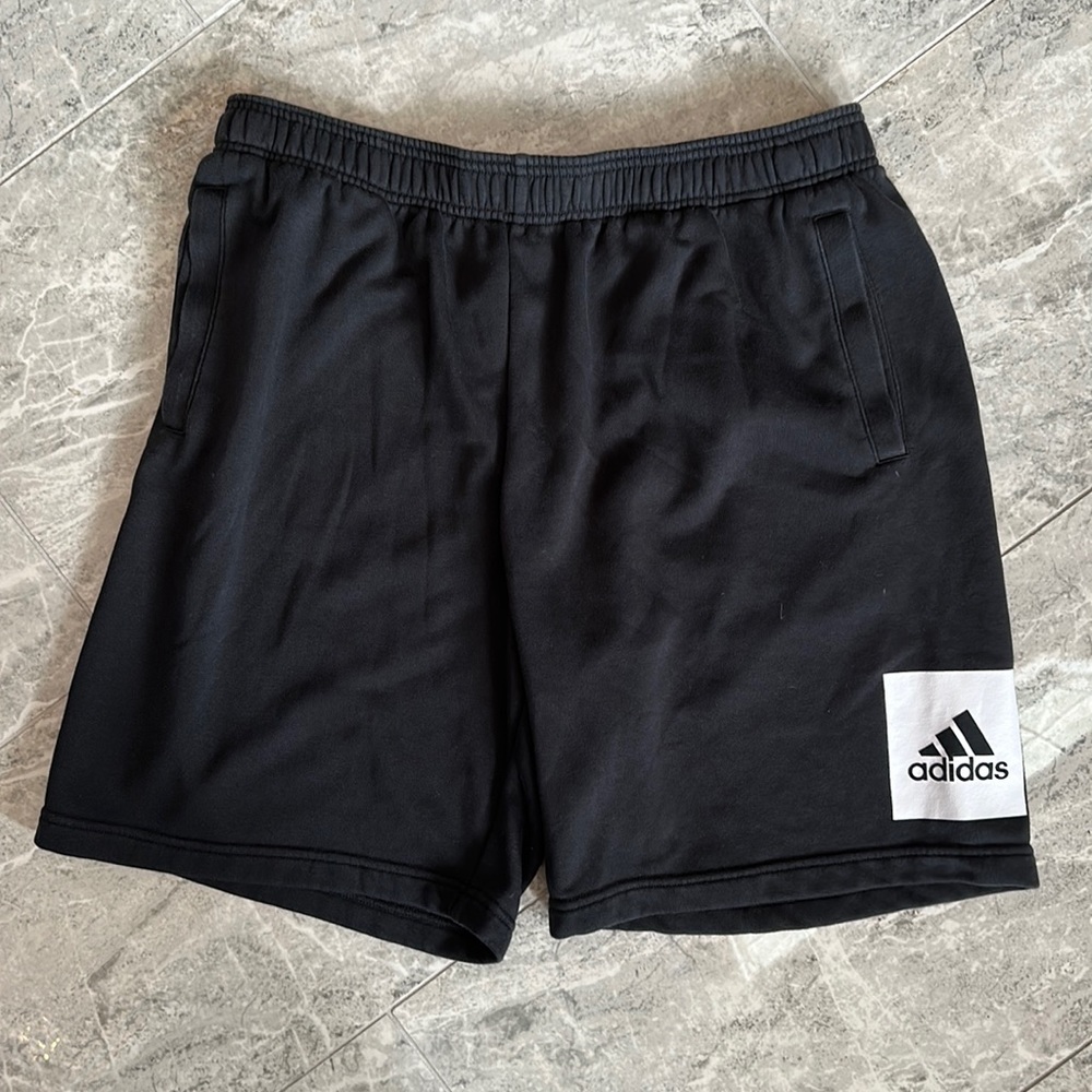 Adidas black and white soft lounge shorts/athletic shorts
